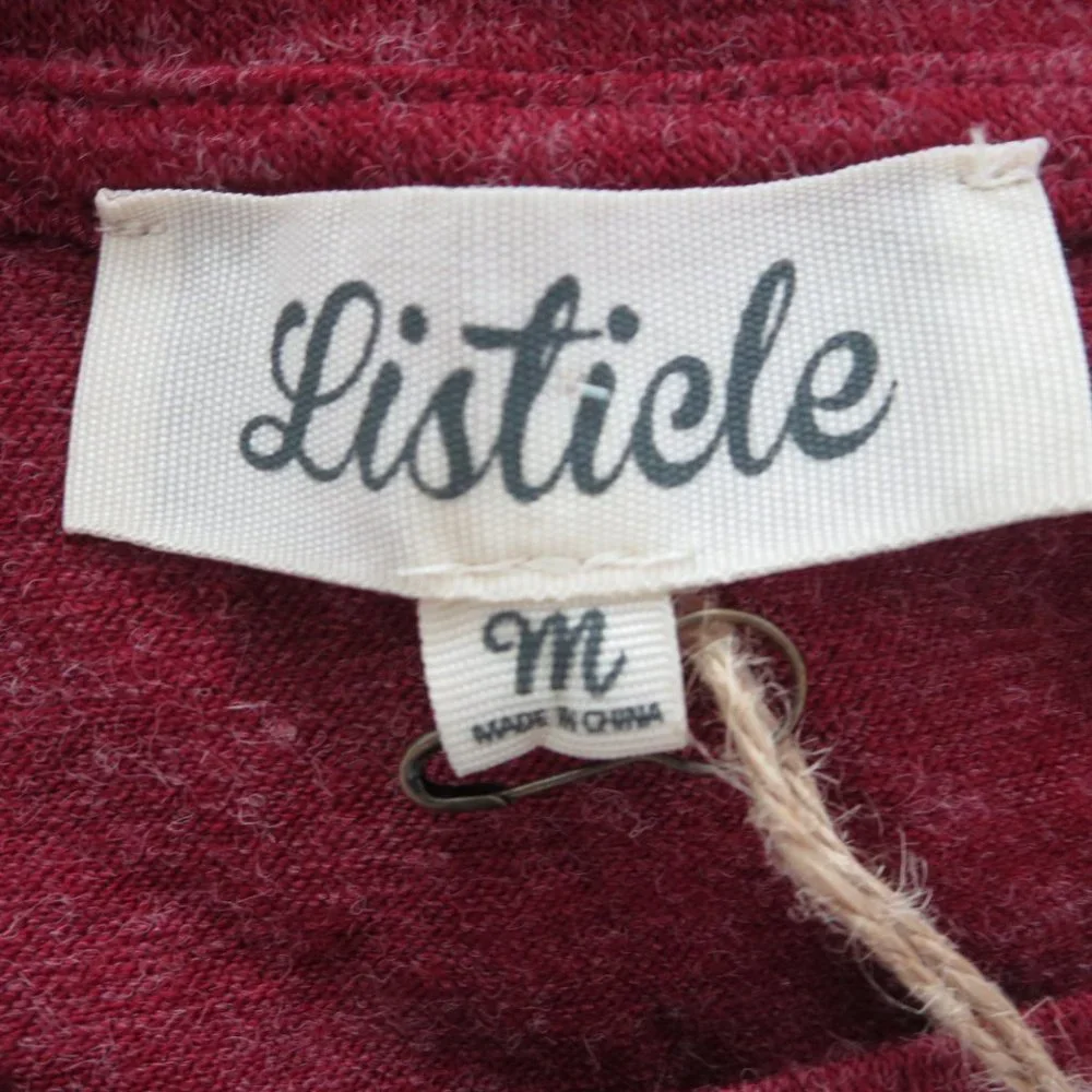 New LISTICLE Sexy Sweater Mini Dress Heathered Red Form Fitting M - Picture 10 of 13